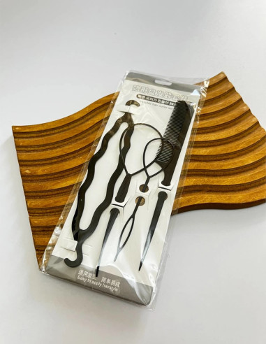 ابزار 4 تکه شینیون یا بامتل پلاستیکی