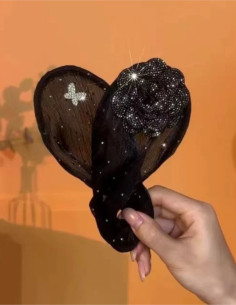 موبند حریر گل رز سواروسکی 2