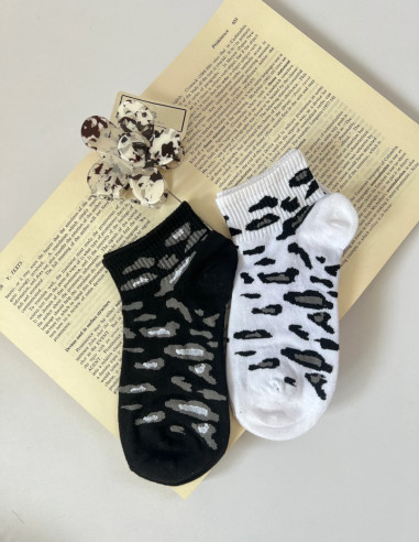 جوراب مچی پلنگی کش پهن