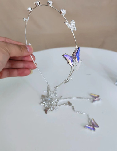 تل سیلور برند زایا با آویز پروانه /تل پروانه جاودان برند زایا