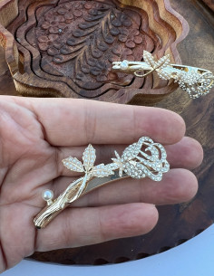 سنجاق انبری گل رز تمام نگین فنگی 2