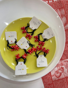 کش مو  جفتی پیکسل قرمز 2