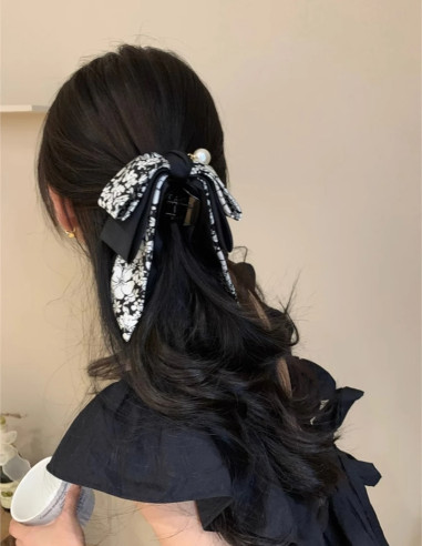 کلیپس پاپیون پارچه ای گلدار