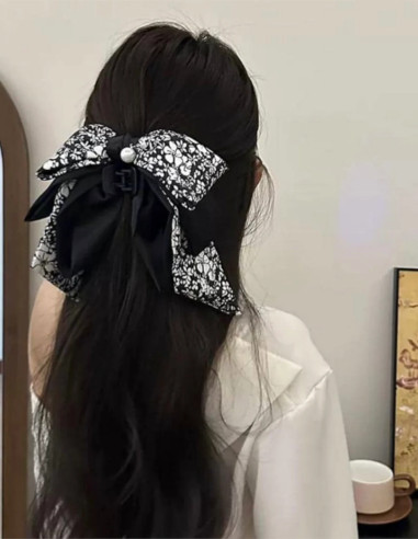 کلیپس پاپیون پارچه ای گلدار