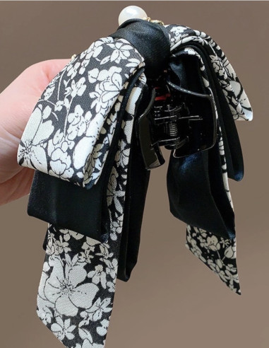 کلیپس پاپیون پارچه ای گلدار