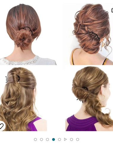 شانه شینیون فلزی مشکی ساده