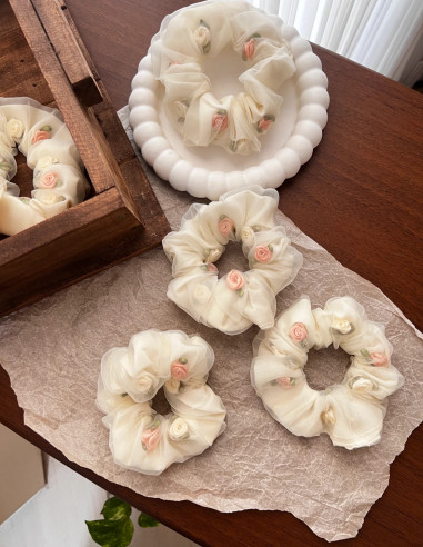 اسکرانچی دولایه روکش حریر