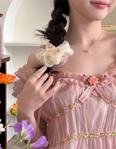 اسکرانچی دولایه روکش حریر