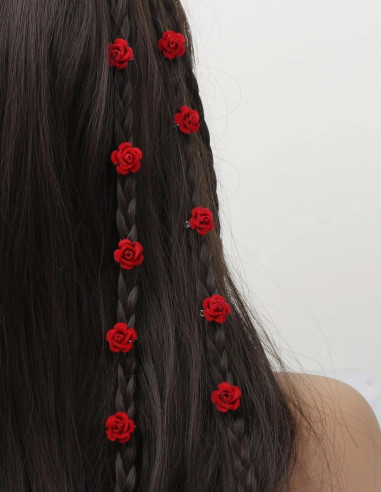 قفل مو گل رز مخملی