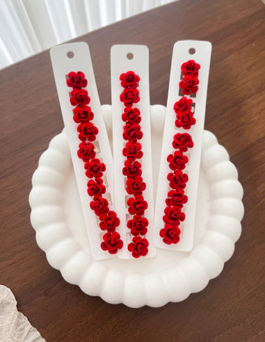 قفل مو گل رز مخملی