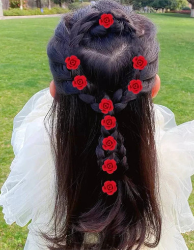 قفل مو گل رز مخملی