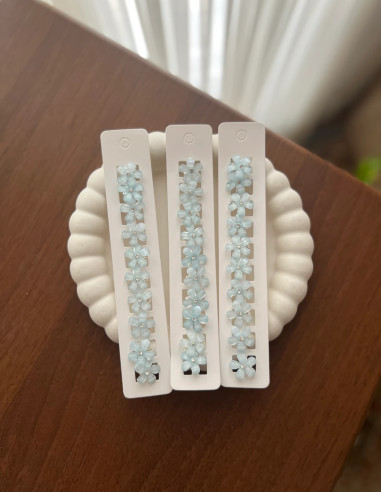 گیره قفلی طرح شکوفه کریستالی