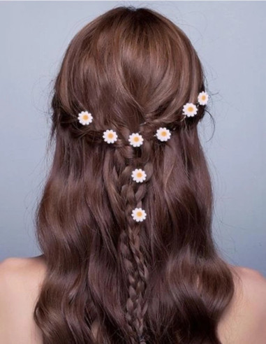 گیره قفلی بابونه سفید