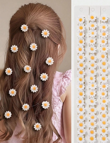 گیره قفلی بابونه سفید