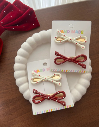 گیره مو پاپیونی خالخالی