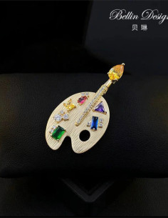 گل سینه پالت رنگ طلایی 2