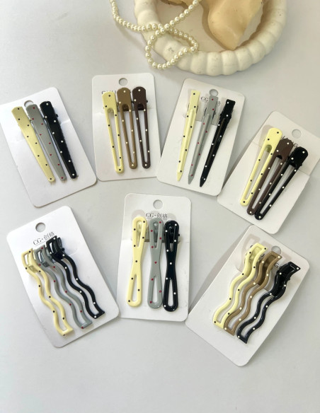 پ 3 تایی گیره مو انبری خالخالی