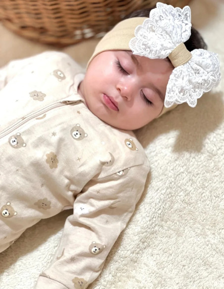 هدبند کبریتی نوزادی با پاپیون گیپور