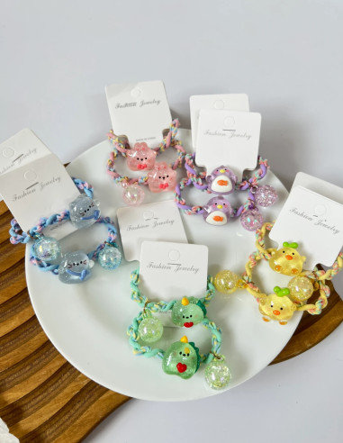 کش موی فانتزی پیکسلدار دخترانه